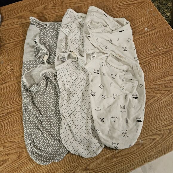 Pre-owned 3-Pack Baby Swaddle Sleep Sacks Blanket Wrap - ( 0-3 Months ) - Picture 1 of 6